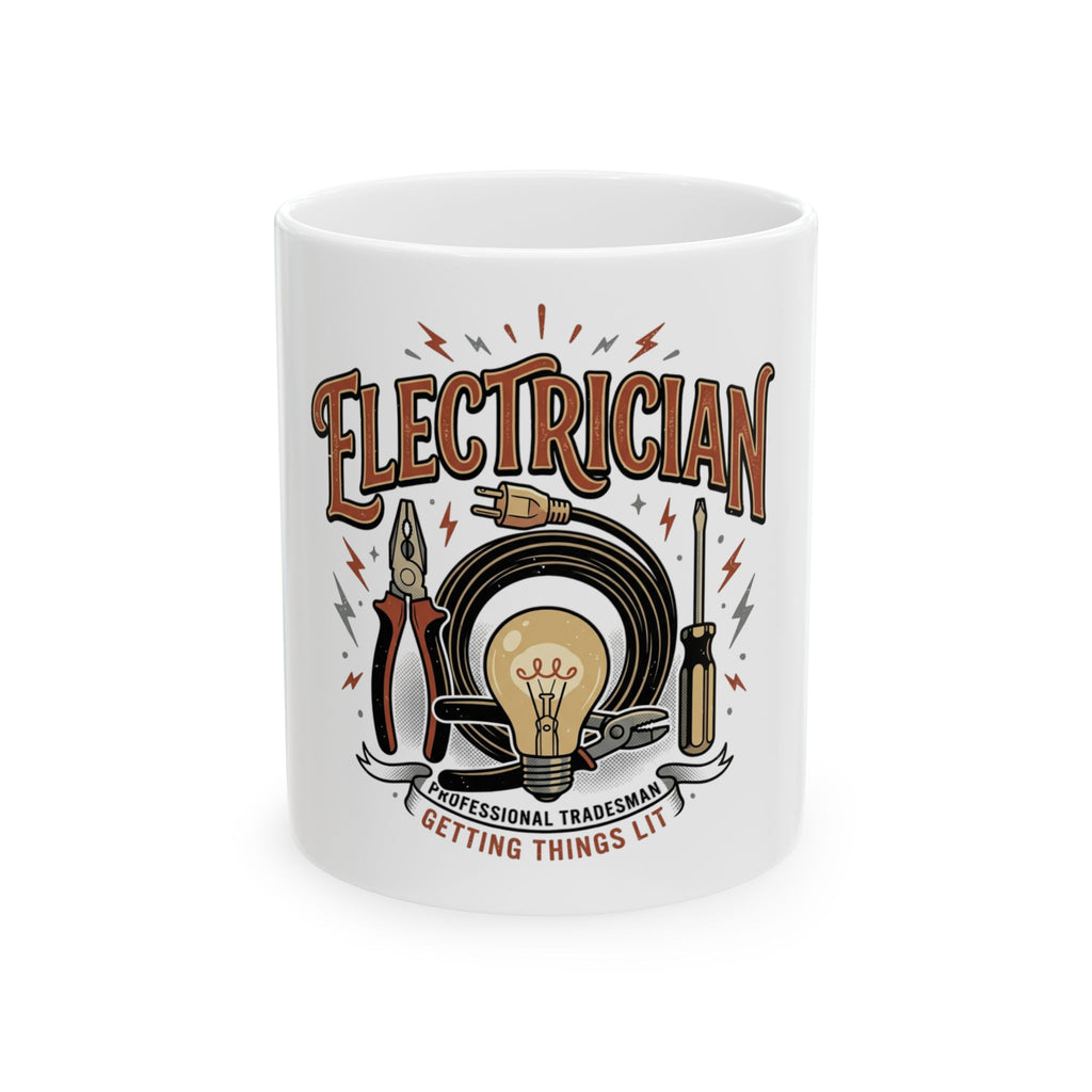 Electrician Mug – 'Getting Things Lit' Ceramic Coffee Cup (11oz)