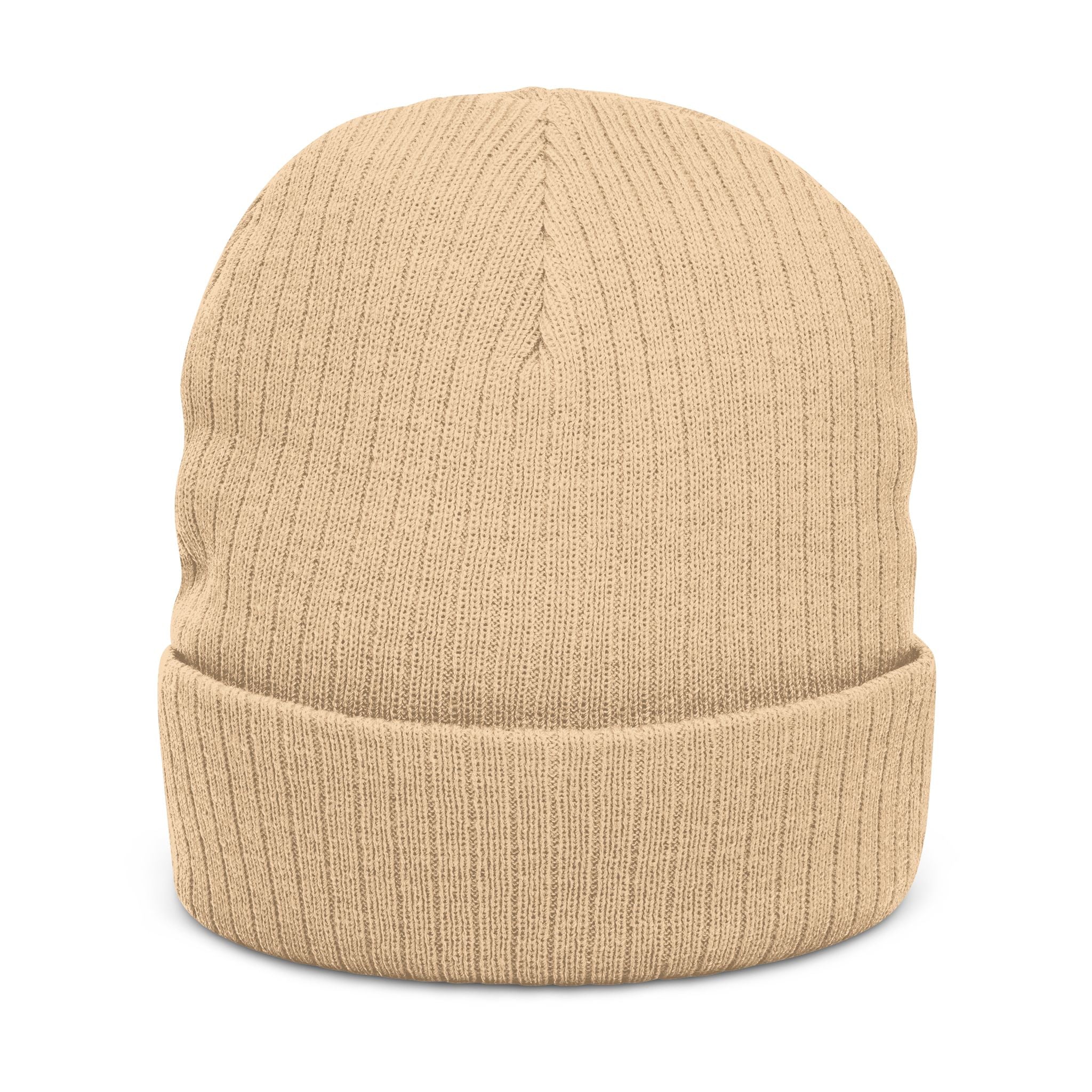 Ribbed Knit Beanie — Embroidered "No, the lights can't go on!" Winter Hat
