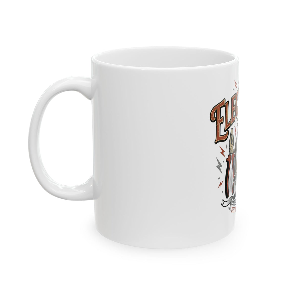 Electrician Mug – 'Getting Things Lit' Ceramic Coffee Cup (11oz)